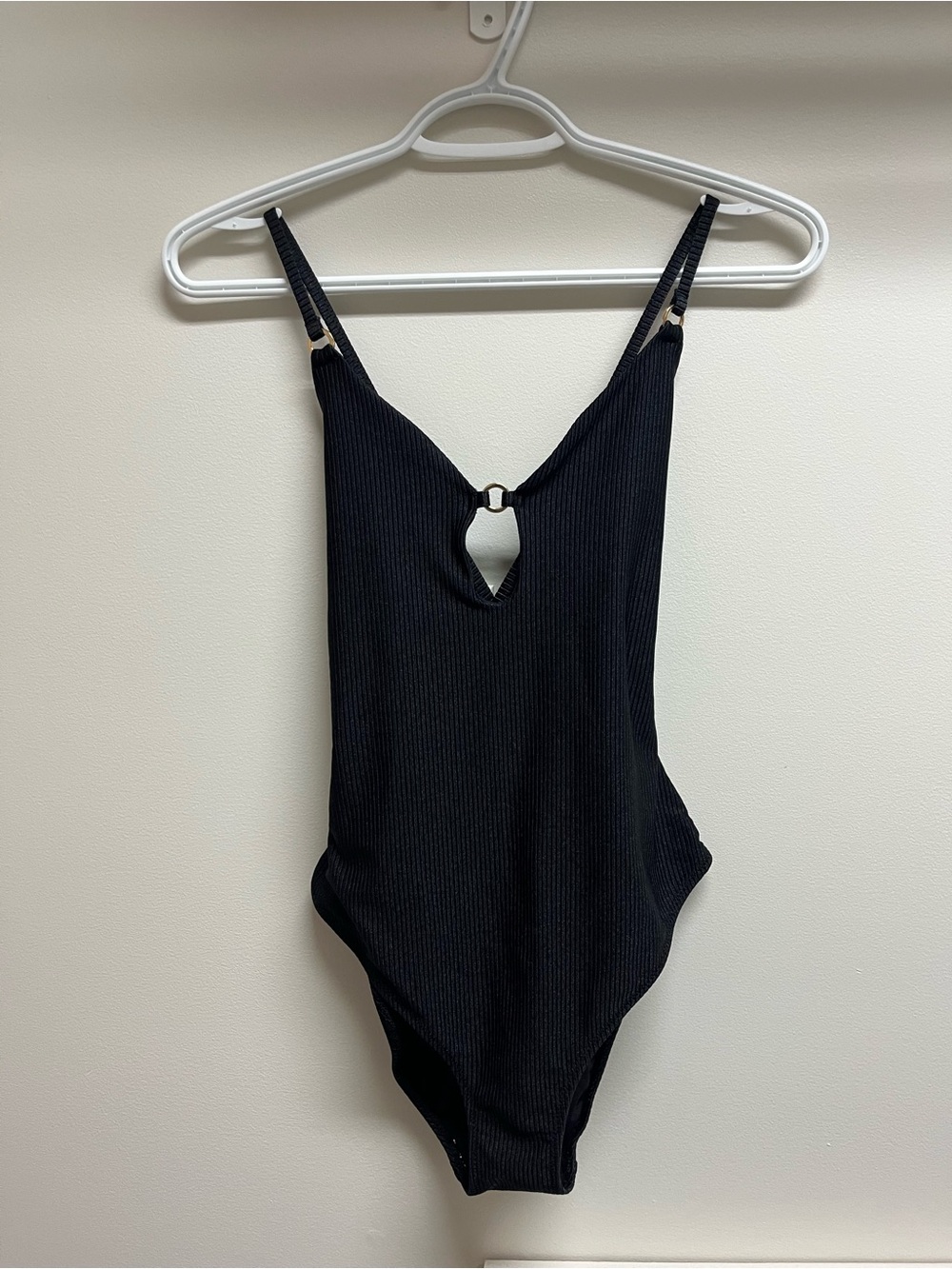 Black one piece bathing suit